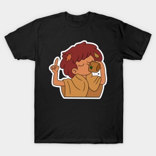 Anne Amphibia drinking tea T-Shirt